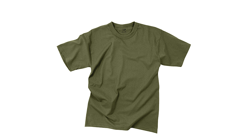 Rothco Solid Color 100% Cotton T-Shirt, Olive Drab, L, 7979-OliveDrab-L