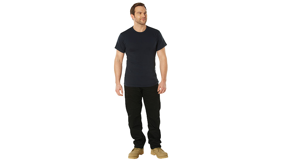 Rothco Solid Color Poly/Cotton Military T-Shirt - Mens, Navy Blue, Extra Large, 66690-NavyBlue-XL