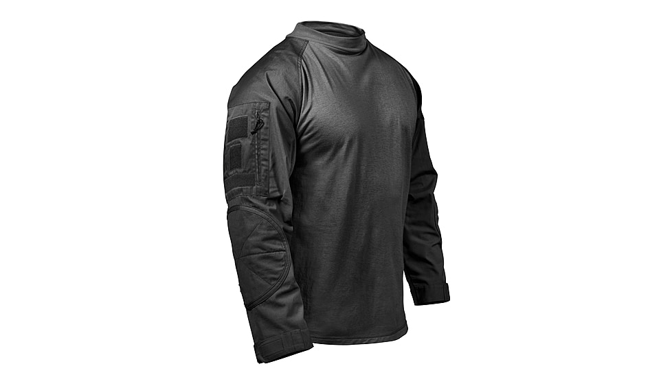 Rothco Tactical Airsoft Combat Shirt, Black, L, 45010-Black-L