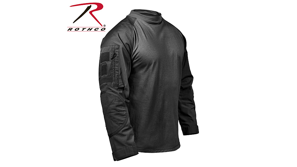 Rothco Tactical Airsoft Combat Shirt, Black, Extra Small, 45010-Black-XS