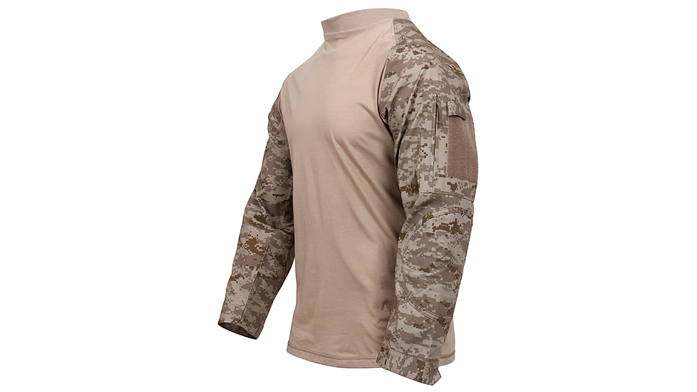 Rothco Tactical Airsoft Combat Shirt, Woodland Digital Camo, Extra Small, 45030-WoodlandDigitalCamo-XS