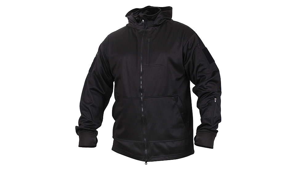 Rothco Tactical Zip Up Hoodie, Black, Small, 2507-Black-S