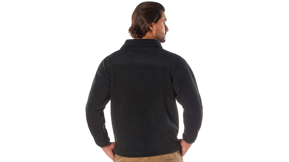 Rothco Trailsman Sherpa Fleece Jacket, Black, S, 96620-Black-S