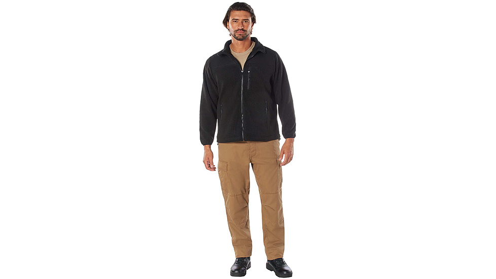 Rothco Trailsman Sherpa Fleece Jacket, Black, S, 96620-Black-S