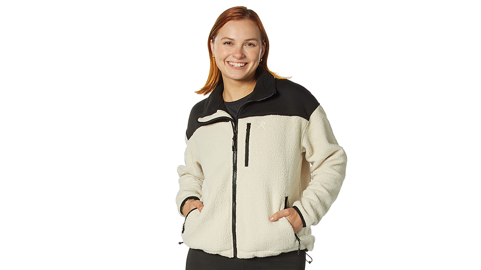 Rothco Trailsman Sherpa Fleece Jacket - Womens, Cream Black, Small, 13160-CreamBlack-S