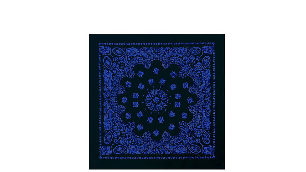 Rothco Trainmen Bandana, Black/Blue, 4044-BlackBlue