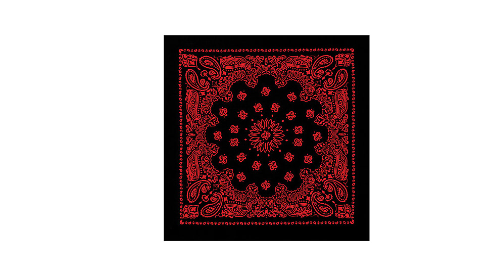 Rothco Trainmen Bandana, Black/Red, 4043-BlackRed