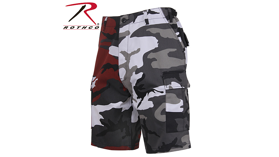 Rothco Two-Tone Camo BDU Short, Extra Small, Red Camo/City Camo, 1825-RedCamoCityCamo-XS