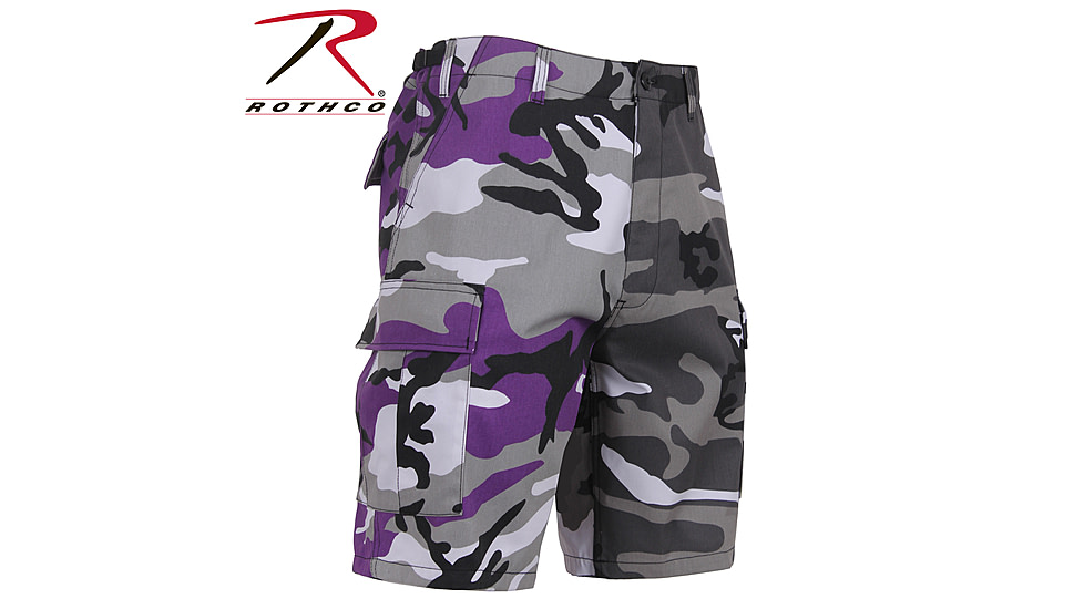 Rothco Two-Tone Camo BDU Short, Ultra Violet Purple / City Camo, Extra Small, 1820-UltraVioletPurpleCityCamo-XS