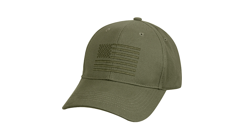 Rothco U.S. Flag Low Profile Cap, Olive Drab, 99880-OliveDrab