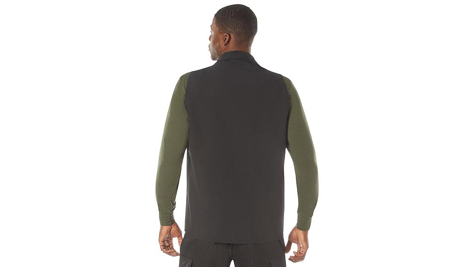 Rothco V2 Concealed Carry Soft Shell Vest, Black, S, 86550-Black-S
