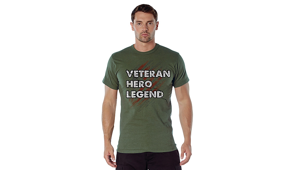 Rothco Veteran Hero Legend T-Shirt - Men's, Olive Drab, Small, 18190-OliveDrab-S