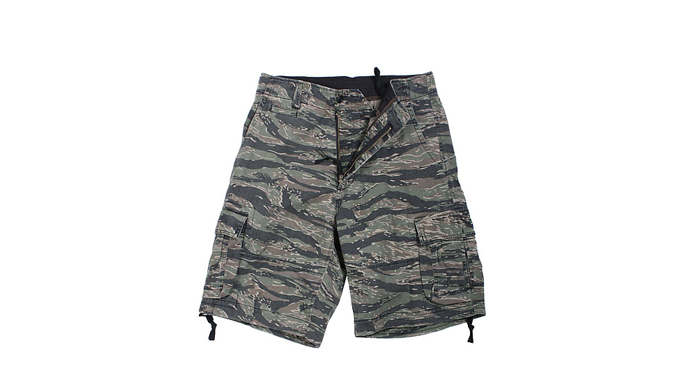 Rothco Vintage Camo Infantry Utility Shorts, Tiger Stripe Camo, Extra Small, 2214-TigerStripeCamo-XS