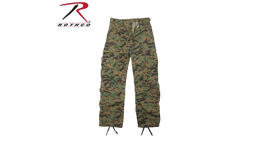 Rothco Vintage Camo Paratrooper Fatigue Pants, Woodland Camo, Small, 2586-WoodlandCamo-S