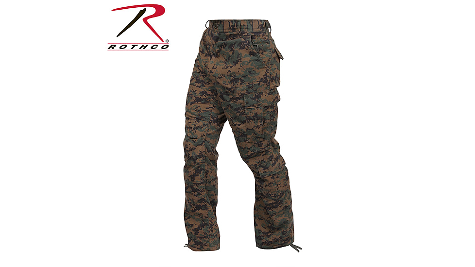 Rothco Vintage Camo Paratrooper Fatigue Pants, Woodland Camo, Small, 2586-WoodlandCamo-S