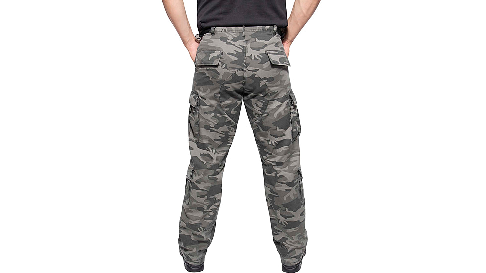 Rothco Vintage Camo Paratrooper Fatigue Pants, Black Camo, Large, 3865-BlackCamo-L
