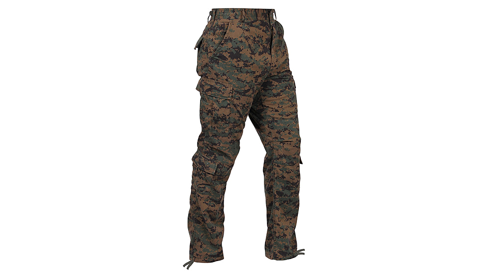Rothco Vintage Camo Paratrooper Fatigue Pants, Woodland Camo, Small, 2586-WoodlandCamo-S