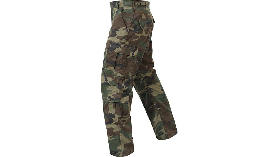 Rothco Vintage Camo Paratrooper Fatigue Pants, Woodland Camo, Small, 2586-WoodlandCamo-S
