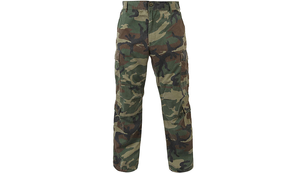 Rothco Vintage Camo Paratrooper Fatigue Pants, Woodland Camo, Small, 2586-WoodlandCamo-S