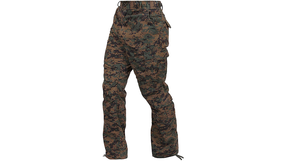Rothco Vintage Camo Paratrooper Fatigue Pants, Woodland Digital Camo, Large, 2366-WoodlandDigitalCamo-L
