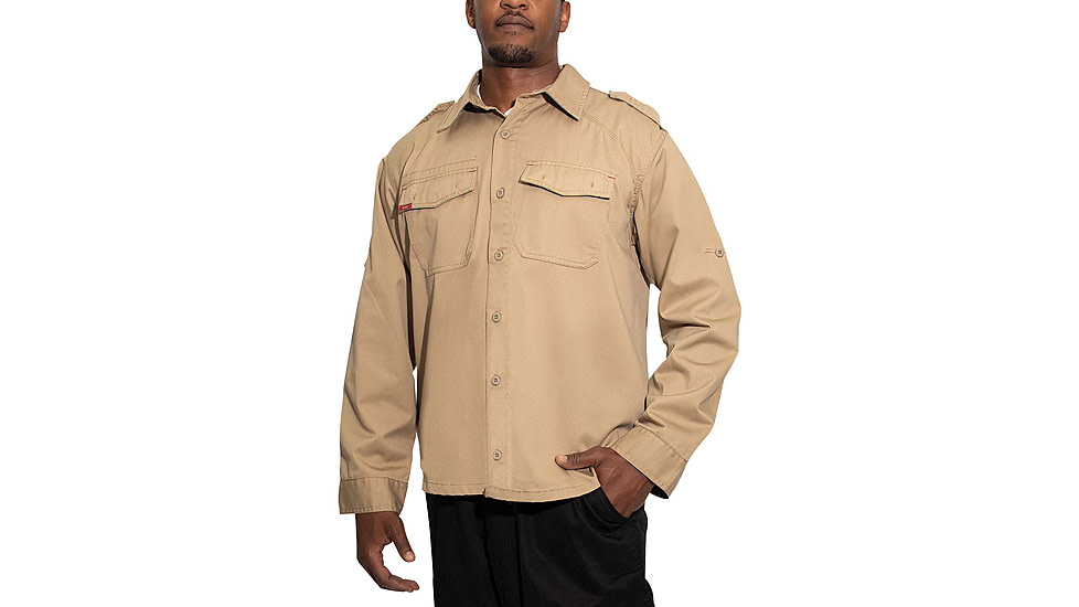 Rothco Vintage Fatigue Shirt - Mens, Khaki, 2XL, 2557-Khaki-2XL