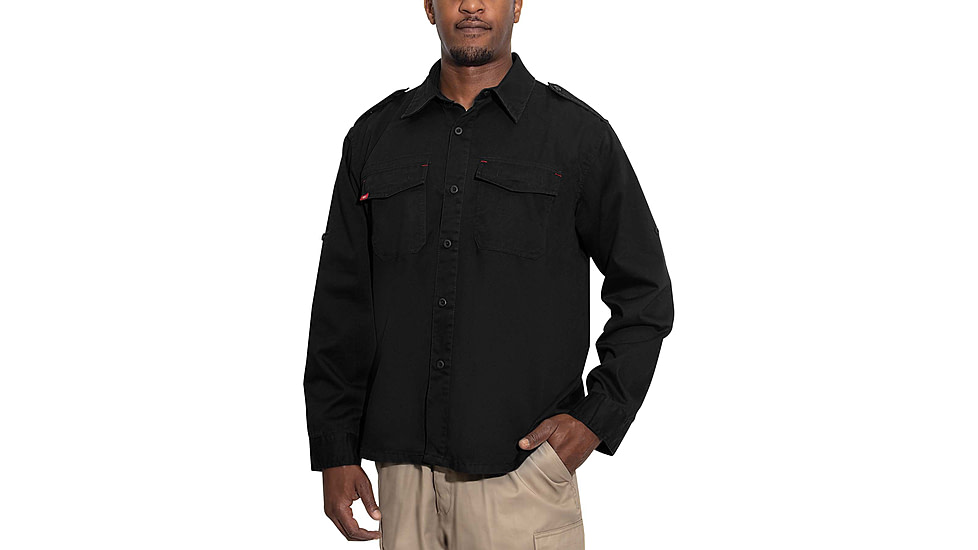 Rothco Vintage Fatigue Shirt - Mens, Black, Large, 2457-Black-L