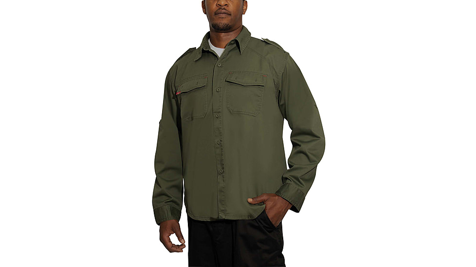 Rothco Vintage Fatigue Shirts, Olive Drab, Extra Small, 2568-OliveDrab-XS