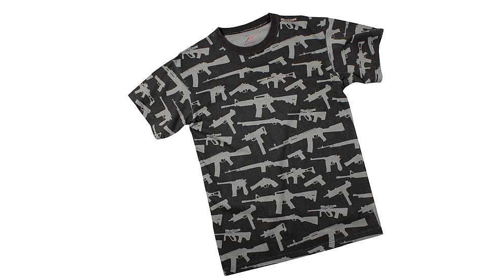Rothco Vintage 'Guns' T-Shirt, Black, Small, 66350-Black-S