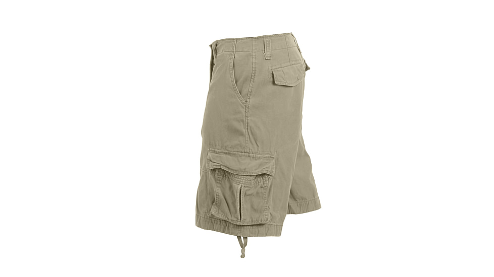 Rothco Vintage Infantry Utility Shorts, Khaki, XL, 2547-Khaki-XL