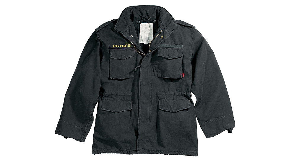 Rothco Vintage M-65 Field Jackets, Black, L, 8608-Black-L