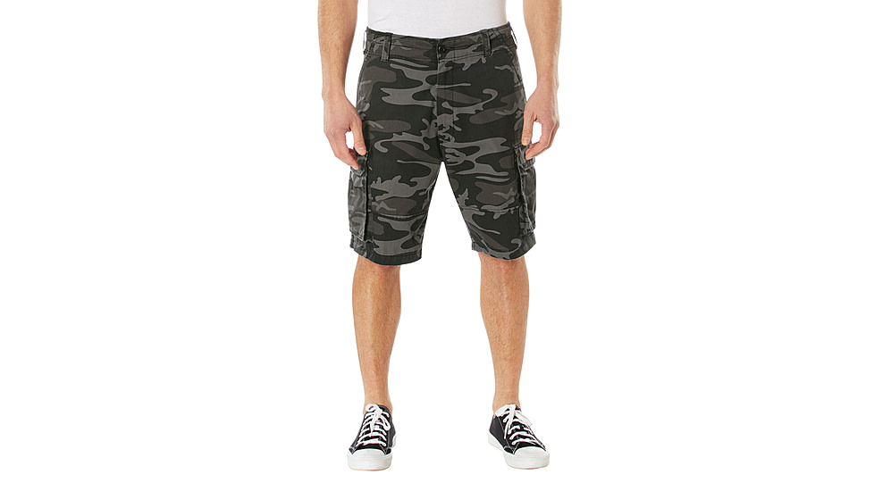 Rothco Vintage Paratrooper Cargo Shorts - Mens, S, Black Camo, 21400-BlackCamo-S
