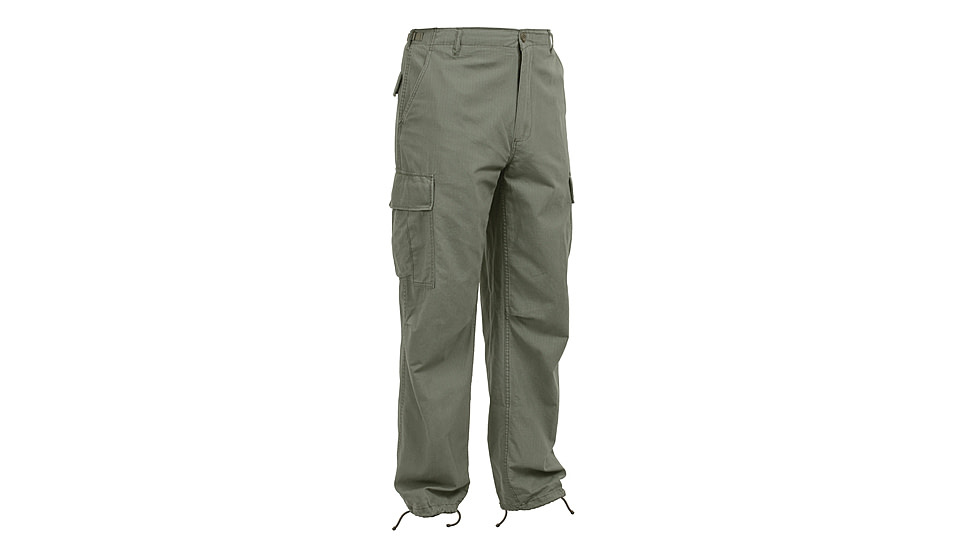Rothco Vintage Vietnam Fatigue Pant Rip-Stop, Olive Drab, XL, 4387-OliveDrab-XL
