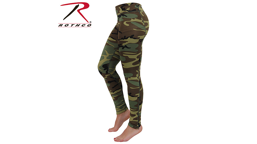 Rothco Womens Camo Performance Leggings, Woodland Camo, Extra Small, 44090-WoodlandCamo-XS