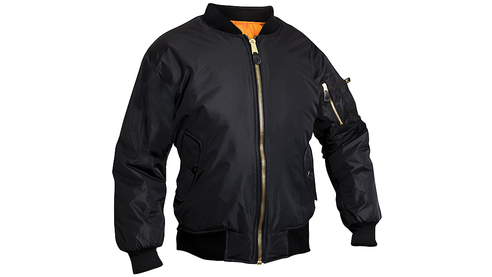 Rothco MA-1 Flight Jacket - Womens, Black, Extra Small, 7313-XS