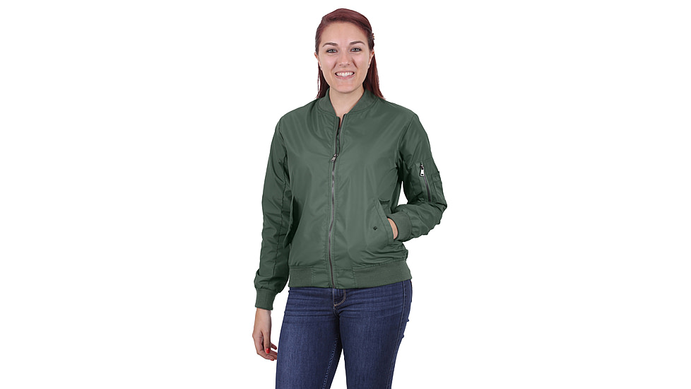Rothco Womens MA-1 Flight Jacket, Sage Green, 2XS, 2420-SageGreen-XXS