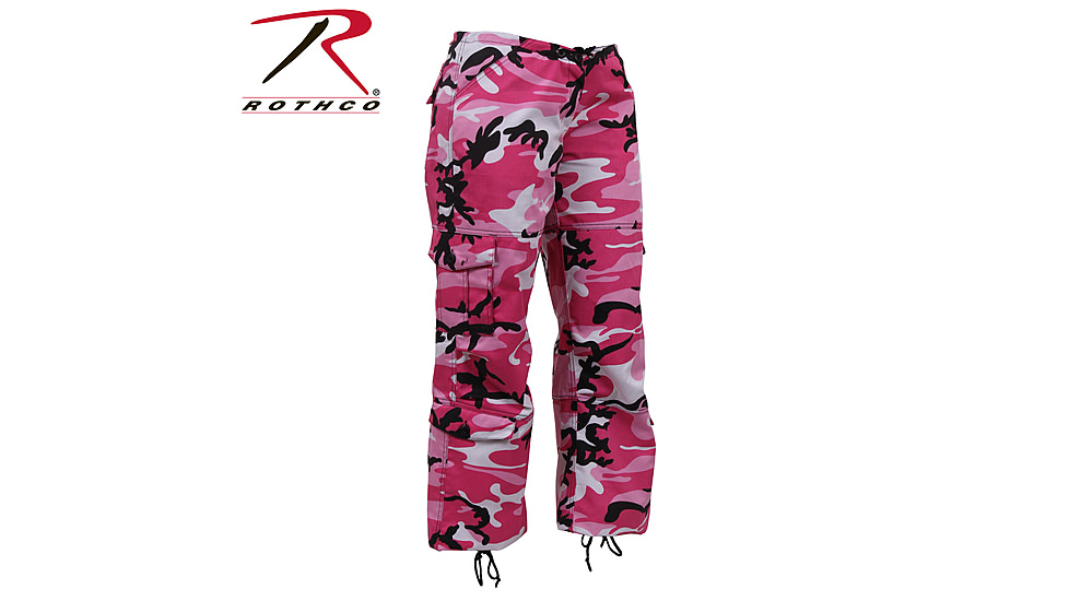 Rothco Paratrooper Colored Camo Fatigues - Women's, Pink Camo, Extra Small, 3781-PinkCamo-XS