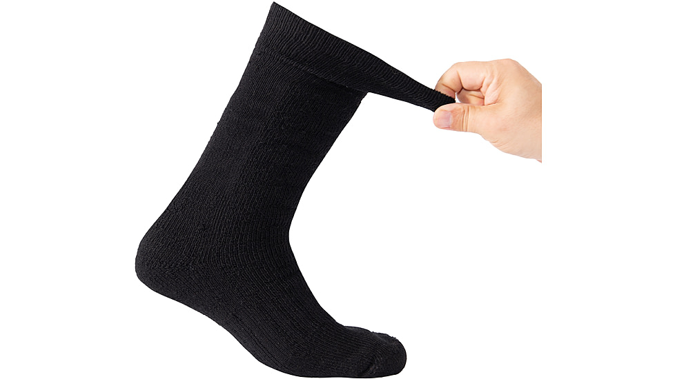Rothco Wool Blend Mid-Calf Winter Socks, Black, Medium, 64110-Black-M