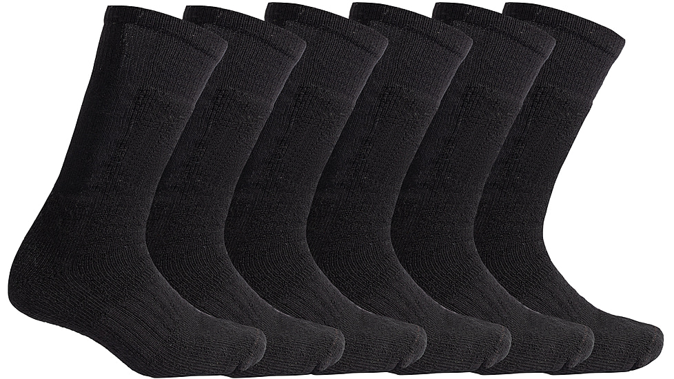 Rothco Wool Blend Mid-Calf Winter Socks, Black, Medium, 64110-Black-M