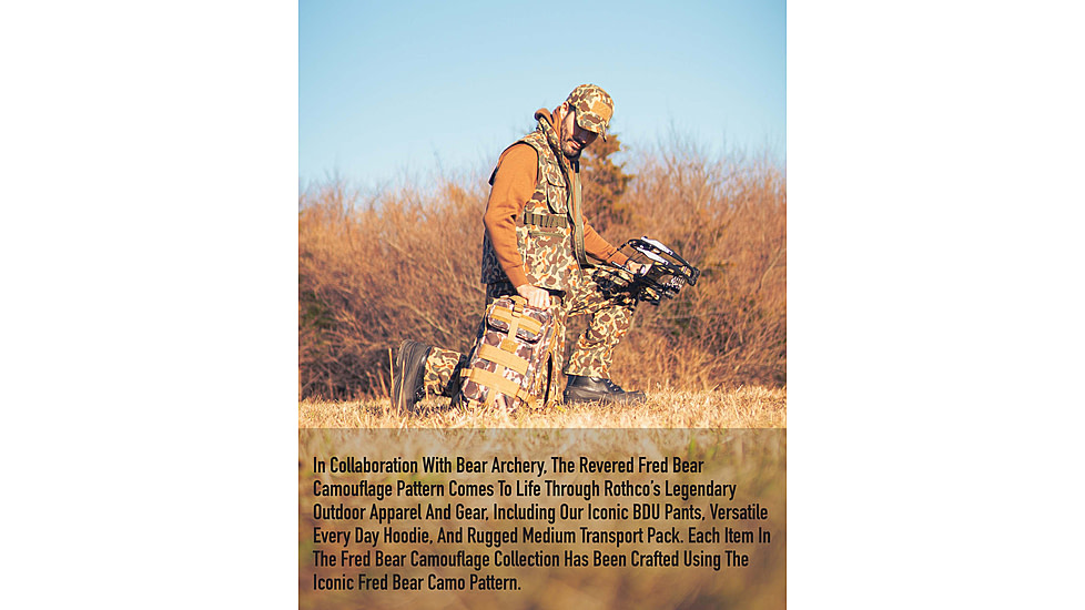 Rothco X Bear Archery Fred Bear Camo BDU Cargo Shorts, XL, 19025-XL