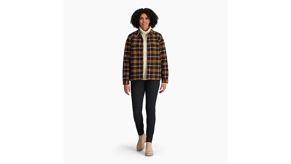 Royal Robbins Snowcap Lined Flannel Long Sleeve - Womens, Pine Grove Pinecrest Pld, Large, Y622021350L
