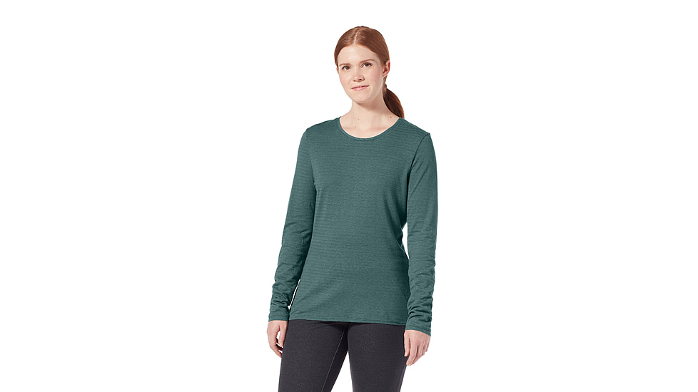 Royal Robbins Vacationer Stripe Tee Long Sleeve - Womens, Sea Pine, Small, Y612021349S