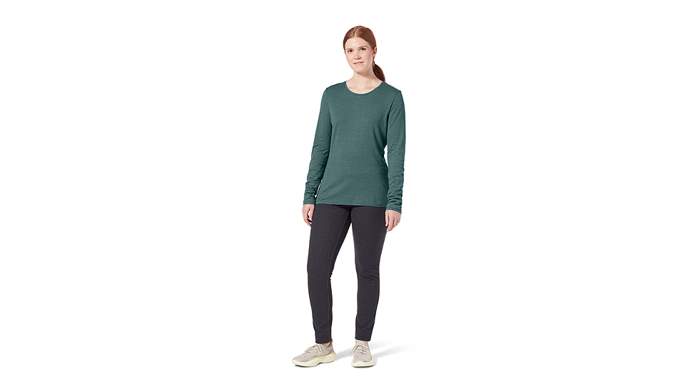 Royal Robbins Vacationer Stripe Tee Long Sleeve - Womens, Sea Pine, Small, Y612021349S