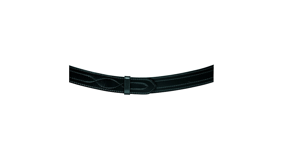 Safariland Suede Lined Contour Belt w/ Buckle, 2.25in. with Velcro, Hi Gloss Black, Size - 30 in. 872V-30-9