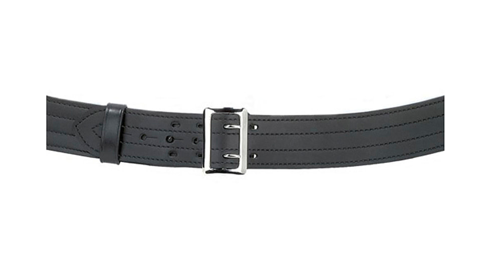 Safariland Suede Lined Contour Belt w/ Buckle, 2.25in. with Velcro, Plain Black, Size - 32 in. 872V-32-6