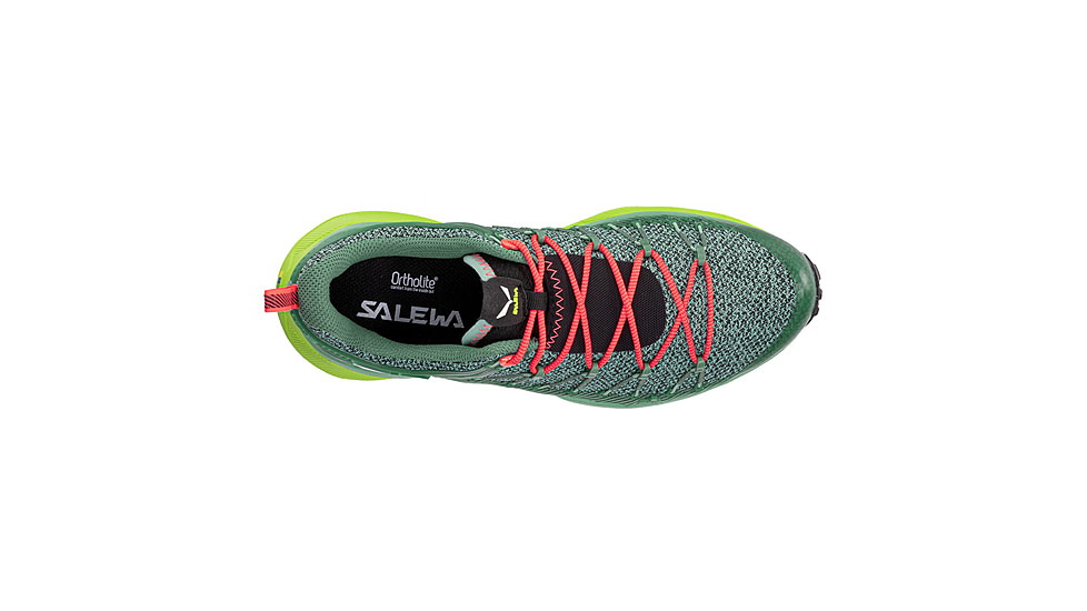 Salewa Dropline Hiking Shoes - Womens, Feld Green/Fluo Coral, 6, 00-0000061369-5585-6