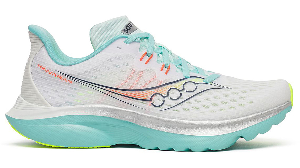 Saucony Kinvara 16, White/Aqua, 10.5, S11020-130-10.5