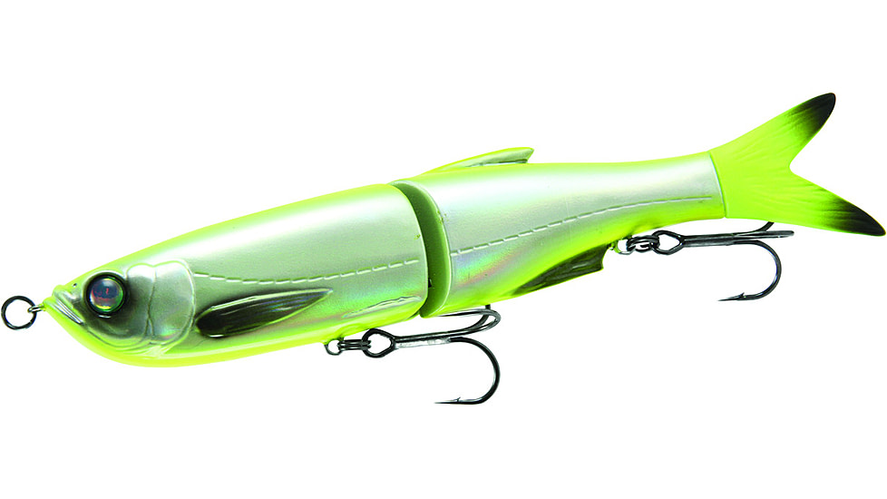 Savage Gear 3D Jointed Glide Swimmer, Slow Sinking, Chartreuse Flash, 5 1/4in, 1oz, GS-135-CF