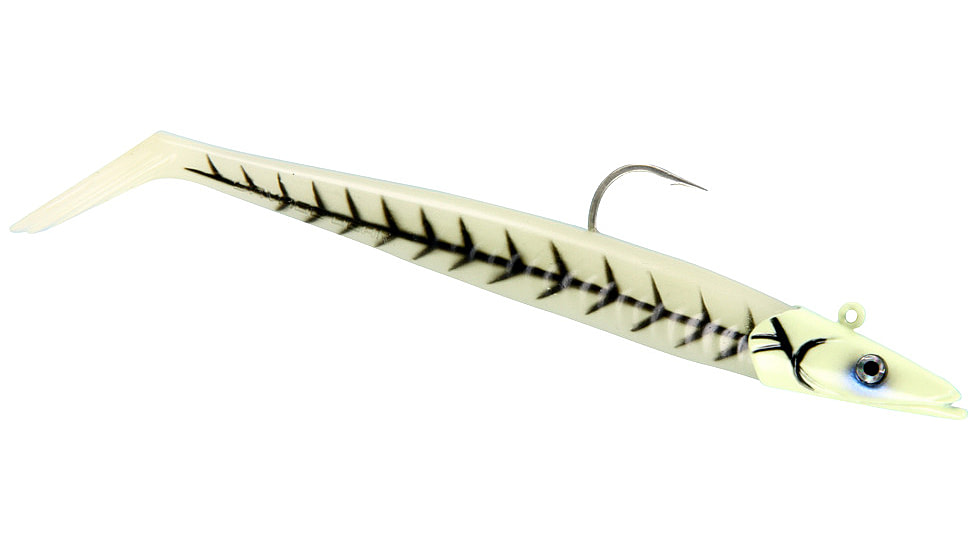 Savage Gear Sandeel Soft Bait, Pack of 2, 7in, Green Glow, 1587041