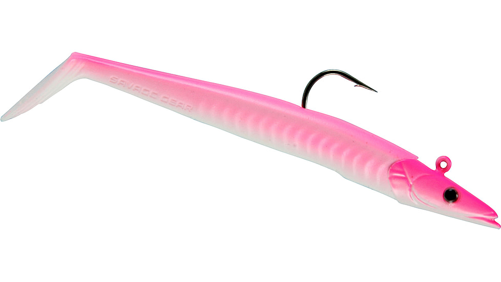 Savage Gear Sandeel Soft Bait, Pack of 2, 5in, Pink/White, 1587022