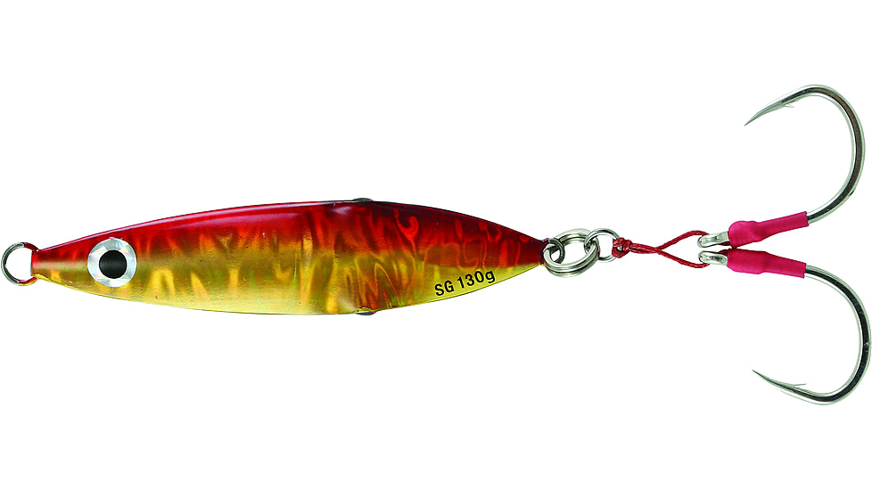 Savage Gear Squish Erratic Swim Jig, 2 3/4oz, 3-3/4in, Gold/Red, 1587117